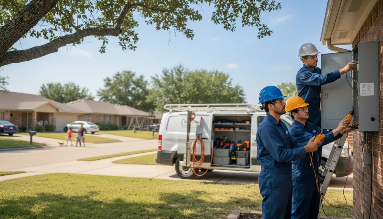 Certified electrician providing emergency electrical services in Oktaha, OK